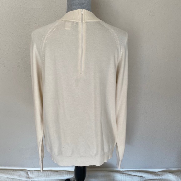 Hampshire Studio Cream Turtleneck Sweater - Picture 5 of 12